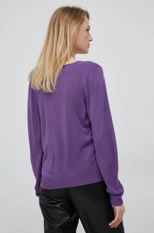 Γυναικεία Χωρίς φερμουάρ Μάλλινο πουλόβερ Sisley χρώμα: μοβ, 3 Γυναικεία Χωρίς φερμουάρ Μάλλινο πουλόβερ Sisley χρώμα: μοβ, - Image 3