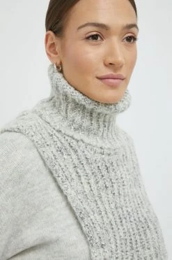 Γυναικεία Περιλαίμια Κασκόλ-λαιμός από μείγμα μαλλιού Sisley γκρι -Εξοδος Sisley Κατάστημα unnamed file 1041