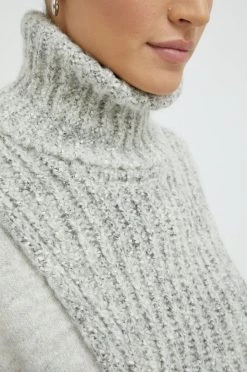 Γυναικεία Περιλαίμια Κασκόλ-λαιμός από μείγμα μαλλιού Sisley γκρι -Εξοδος Sisley Κατάστημα unnamed file 1042