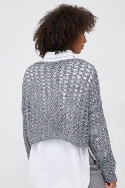 Γυναικεία Χωρίς φερμουάρ Πουλόβερ με προσθήκη μαλλιού Sisley χρώμα: γκρι, -Εξοδος Sisley Κατάστημα unnamed file 1114