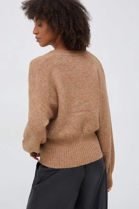 Γυναικεία Χωρίς φερμουάρ Πουλόβερ με προσθήκη μαλλιού Sisley χρώμα: μπεζ, 3 Γυναικεία Χωρίς φερμουάρ Πουλόβερ με προσθήκη μαλλιού Sisley χρώμα: μπεζ, - Image 3