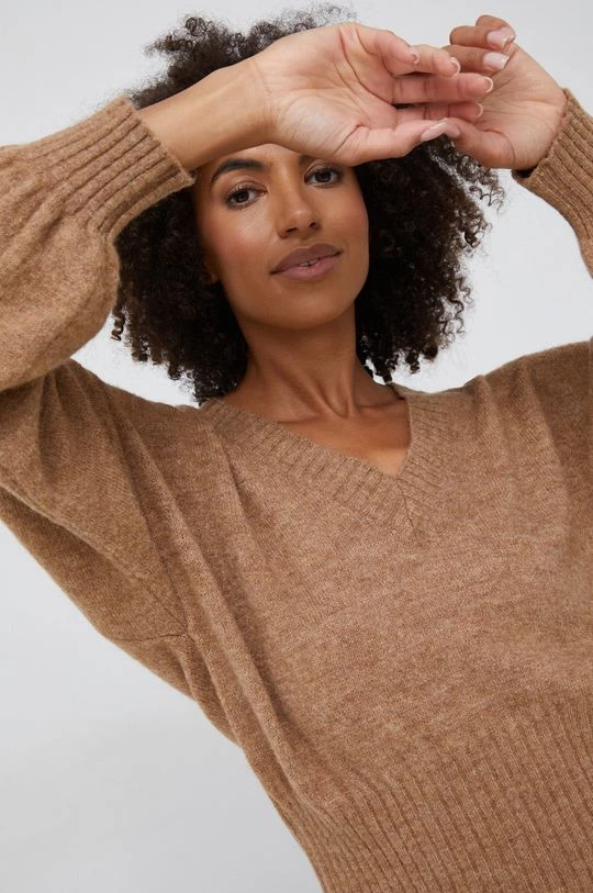 Γυναικεία Χωρίς φερμουάρ Πουλόβερ με προσθήκη μαλλιού Sisley χρώμα: μπεζ, 5 Γυναικεία Χωρίς φερμουάρ Πουλόβερ με προσθήκη μαλλιού Sisley χρώμα: μπεζ, - Image 5