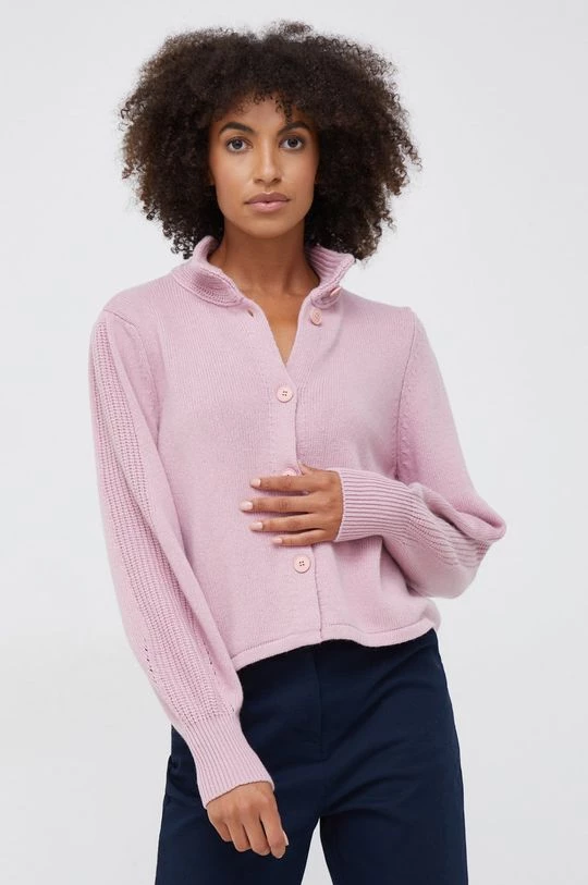 Γυναικεία Με φερμουάρ Ζακέτα από μίγμα μαλλιού Sisley ροζ 4 Γυναικεία Με φερμουάρ Ζακέτα από μίγμα μαλλιού Sisley ροζ - Image 4