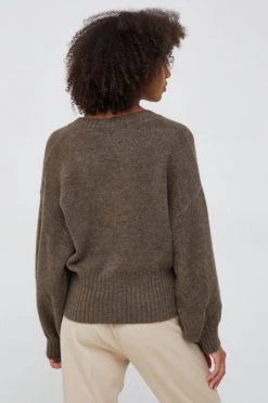 Γυναικεία Χωρίς φερμουάρ Πουλόβερ με προσθήκη μαλλιού Sisley χρώμα: καφέ, -Εξοδος Sisley Κατάστημα unnamed file 1131