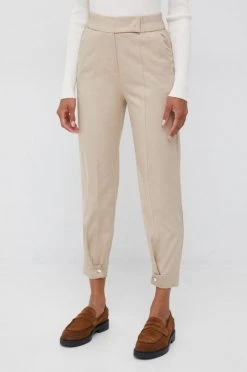 Γυναικεία Υφασμάτινα Παντελόνι Sisley μπεζ,