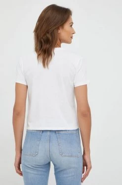 Γυναικεία Κοντομάνικο Βαμβακερό μπλουζάκι Sisley άσπρο -Εξοδος Sisley Κατάστημα unnamed file 1303