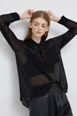 Γυναικεία Πουκάμισα Πουκάμισο Sisley μαύρο,