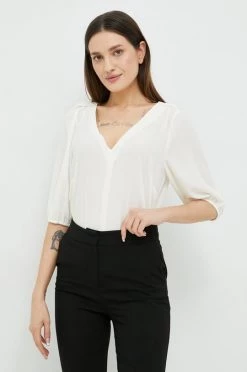 Γυναικεία Μπλούζες Μπλουζάκι Sisley άσπρο