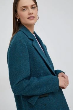 Γυναικεία Παλτά Παλτό από μείγμα μαλλιού Sisley τιρκουάζ, -Εξοδος Sisley Κατάστημα unnamed file 132