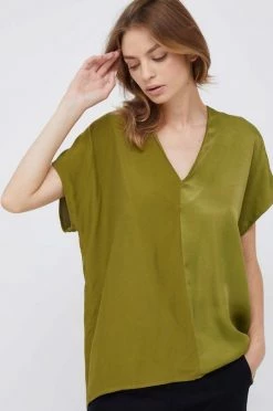 Γυναικεία Μπλούζες Μπλουζάκι Sisley πράσινο