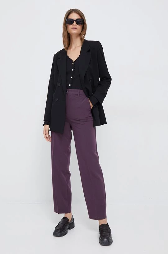 Γυναικεία Υφασμάτινα Παντελόνι Sisley μοβ, 2 Γυναικεία Υφασμάτινα Παντελόνι Sisley μοβ, - Image 2