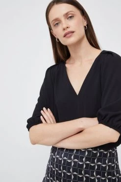 Γυναικεία Μπλούζες Μπλουζάκι Sisley μαύρο