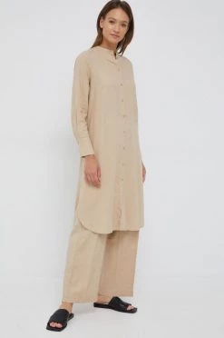 Γυναικεία Πουκάμισα Πουκάμισο Sisley χρώμα: μπεζ,