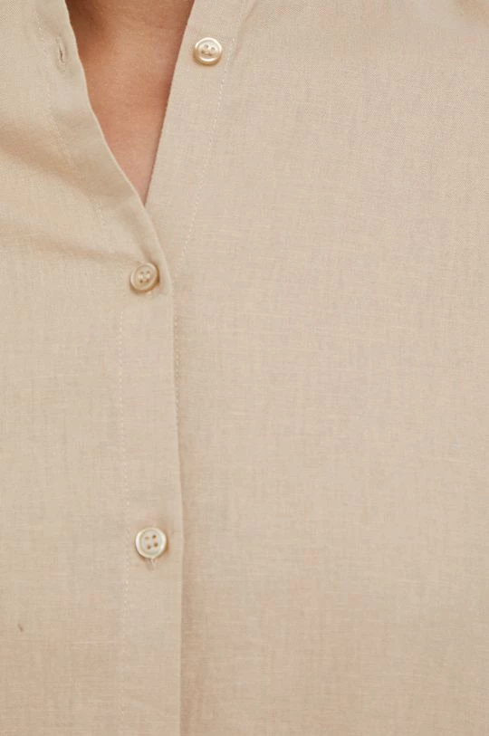 Γυναικεία Πουκάμισα Πουκάμισο Sisley χρώμα: μπεζ, 5 Γυναικεία Πουκάμισα Πουκάμισο Sisley χρώμα: μπεζ, - Image 5