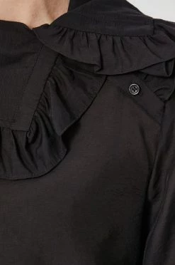 Γυναικεία Μπλούζες Μπλούζα με μείγμα από λινό Sisley χρώμα: μαύρο -Εξοδος Sisley Κατάστημα unnamed file 1629