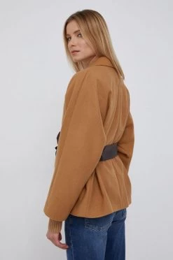 Γυναικεία Μακριά μπουφάν Μπουφάν Sisley καφέ -Εξοδος Sisley Κατάστημα unnamed file 1632