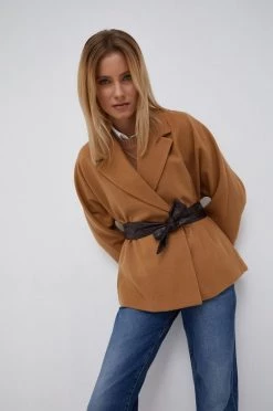 Γυναικεία Μακριά μπουφάν Μπουφάν Sisley καφέ -Εξοδος Sisley Κατάστημα unnamed file 1633