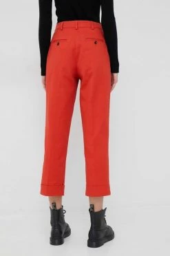 Γυναικεία Υφασμάτινα Παντελόνι Sisley πορτοκαλί, -Εξοδος Sisley Κατάστημα unnamed file 1723