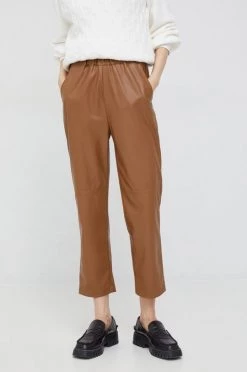 Γυναικεία Υφασμάτινα Παντελόνι Sisley καφέ,