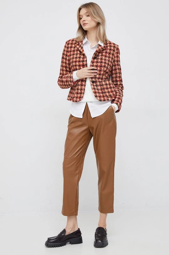 Γυναικεία Υφασμάτινα Παντελόνι Sisley καφέ, 2 Γυναικεία Υφασμάτινα Παντελόνι Sisley καφέ, - Image 2