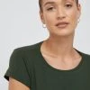 Γυναικεία Κοντομάνικο Βαμβακερό μπλουζάκι Sisley πράσινο