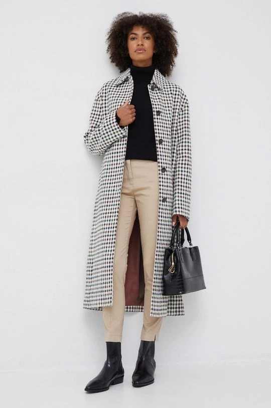 Γυναικεία Παλτά Παλτό από μείγμα μαλλιού Sisley πολύχρωμο 2 Γυναικεία Παλτά Παλτό από μείγμα μαλλιού Sisley πολύχρωμο - Image 2