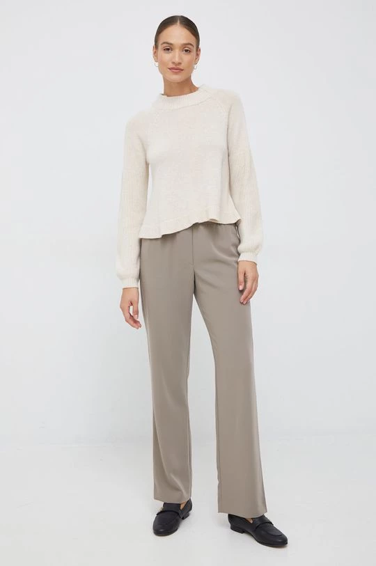 Γυναικεία Χωρίς φερμουάρ Πουλόβερ με μείγμα κασμίρ Sisley χρώμα: μπεζ, 2 Γυναικεία Χωρίς φερμουάρ Πουλόβερ με μείγμα κασμίρ Sisley χρώμα: μπεζ, - Image 2