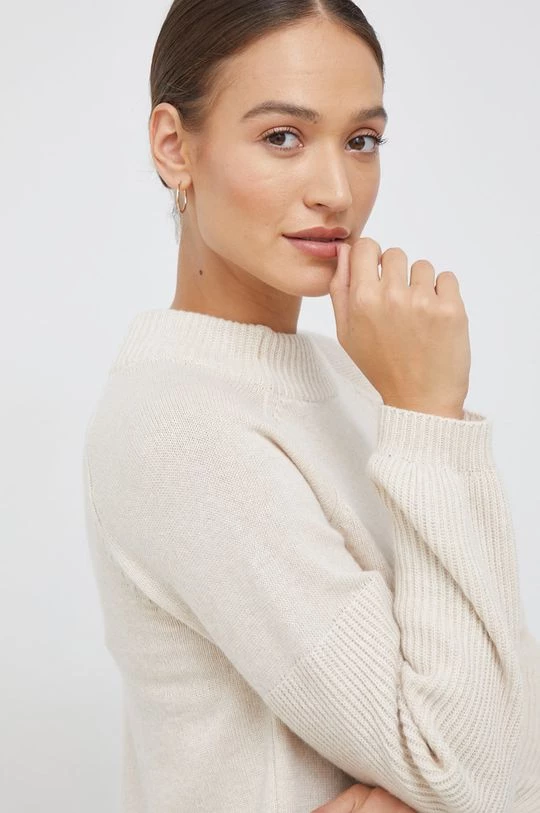 Γυναικεία Χωρίς φερμουάρ Πουλόβερ με μείγμα κασμίρ Sisley χρώμα: μπεζ, 5 Γυναικεία Χωρίς φερμουάρ Πουλόβερ με μείγμα κασμίρ Sisley χρώμα: μπεζ, - Image 5