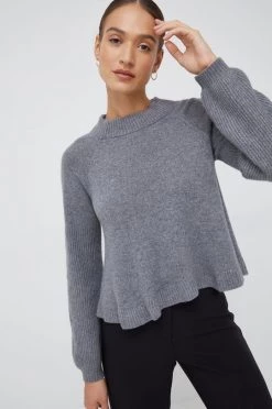 Γυναικεία Χωρίς φερμουάρ Πουλόβερ με μείγμα κασμίρ Sisley χρώμα: γκρι,