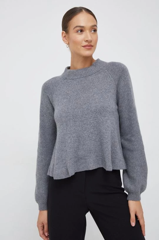 Γυναικεία Χωρίς φερμουάρ Πουλόβερ με μείγμα κασμίρ Sisley χρώμα: γκρι, 4 Γυναικεία Χωρίς φερμουάρ Πουλόβερ με μείγμα κασμίρ Sisley χρώμα: γκρι, - Image 4
