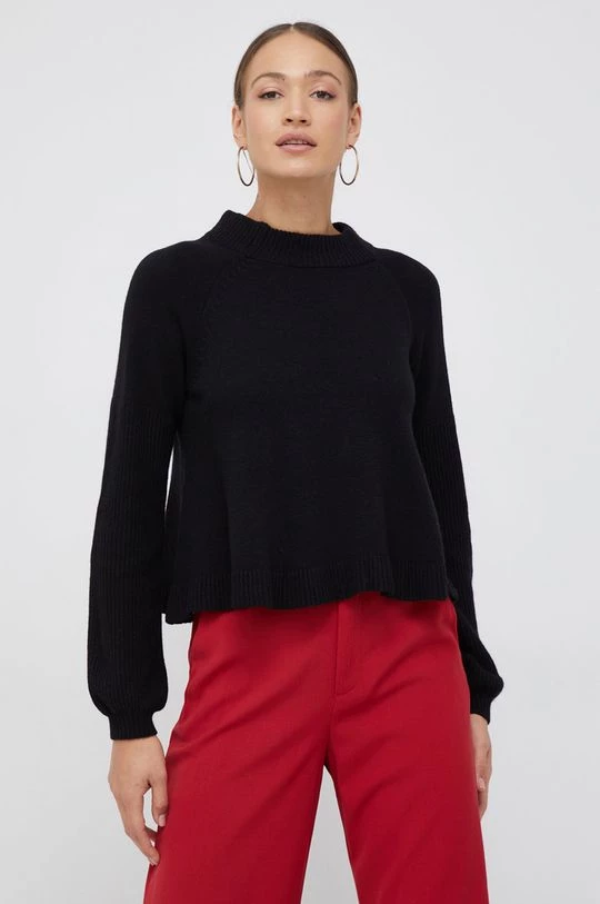 Γυναικεία Χωρίς φερμουάρ Πουλόβερ με μείγμα κασμίρ Sisley χρώμα: μαύρο, 3 Γυναικεία Χωρίς φερμουάρ Πουλόβερ με μείγμα κασμίρ Sisley χρώμα: μαύρο, - Image 3