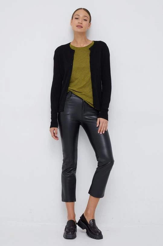 Γυναικεία Με φερμουάρ Πουλόβερ με μείγμα κασμίρ Sisley χρώμα: μαύρο 2 Γυναικεία Με φερμουάρ Πουλόβερ με μείγμα κασμίρ Sisley χρώμα: μαύρο - Image 2