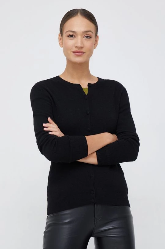 Γυναικεία Με φερμουάρ Πουλόβερ με μείγμα κασμίρ Sisley χρώμα: μαύρο 4 Γυναικεία Με φερμουάρ Πουλόβερ με μείγμα κασμίρ Sisley χρώμα: μαύρο - Image 4