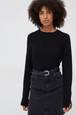 Γυναικεία Χωρίς φερμουάρ Πουλόβερ με μείγμα κασμίρ Sisley χρώμα: μαύρο,