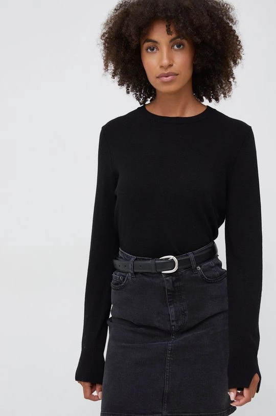 Γυναικεία Χωρίς φερμουάρ Πουλόβερ με μείγμα κασμίρ Sisley χρώμα: μαύρο, 1 Γυναικεία Χωρίς φερμουάρ Πουλόβερ με μείγμα κασμίρ Sisley χρώμα: μαύρο,