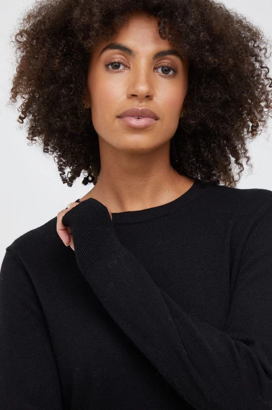 Γυναικεία Χωρίς φερμουάρ Πουλόβερ με μείγμα κασμίρ Sisley χρώμα: μαύρο, 3 Γυναικεία Χωρίς φερμουάρ Πουλόβερ με μείγμα κασμίρ Sisley χρώμα: μαύρο, - Image 3