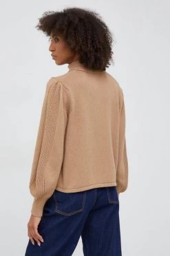 Γυναικεία Με φερμουάρ Πουλόβερ με μείγμα κασμίρ Sisley χρώμα: μπεζ -Εξοδος Sisley Κατάστημα unnamed file 1839