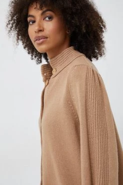 Γυναικεία Με φερμουάρ Πουλόβερ με μείγμα κασμίρ Sisley χρώμα: μπεζ -Εξοδος Sisley Κατάστημα unnamed file 1840