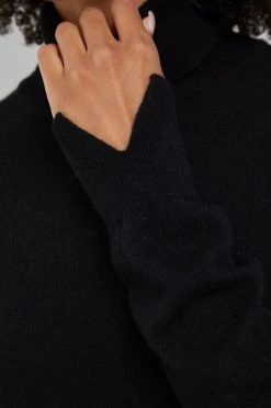 Γυναικεία Χωρίς φερμουάρ Πουλόβερ με μείγμα κασμίρ Sisley χρώμα: μαύρο, -Εξοδος Sisley Κατάστημα unnamed file 1856