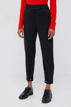 Γυναικεία Υφασμάτινα Παντελόνι Sisley μαύρο,