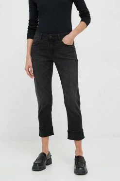 Γυναικεία Slim και Skinny Τζιν παντελονι Sisley μαύρο