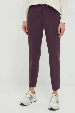 Γυναικεία Υφασμάτινα Παντελόνι Sisley μοβ,