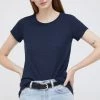 Γυναικεία Κοντομάνικο Μπλουζάκι Sisley ναυτικό μπλε
