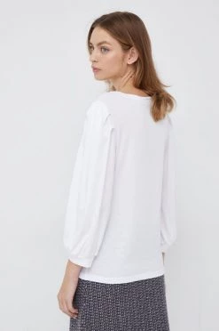 Γυναικεία Μακρυμάνικο Βαμβακερό μπλουζάκι Sisley άσπρο -Εξοδος Sisley Κατάστημα unnamed file 1946