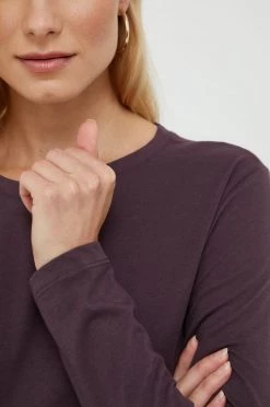 Γυναικεία Μακρυμάνικο Βαμβακερή μπλούζα με μακριά μανίκια Sisley μοβ -Εξοδος Sisley Κατάστημα unnamed file 1986