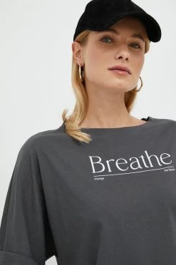 Γυναικεία Κοντομάνικο Βαμβακερό μπλουζάκι Sisley γκρι -Εξοδος Sisley Κατάστημα unnamed file 1990