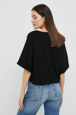 Γυναικεία Κοντομάνικο Βαμβακερό μπλουζάκι Sisley μαύρο -Εξοδος Sisley Κατάστημα unnamed file 2005