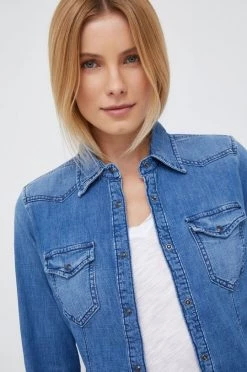 Γυναικεία Πουκάμισα Τζιν πουκάμισο Sisley μπλε -Εξοδος Sisley Κατάστημα unnamed file 2021