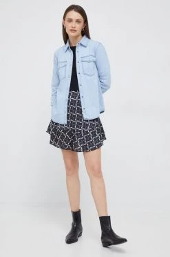 Γυναικεία Πουκάμισα Τζιν πουκάμισο Sisley μπλε