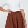 Γυναικεία Φούστες Βαμβακερή φούστα Sisley καφέ,